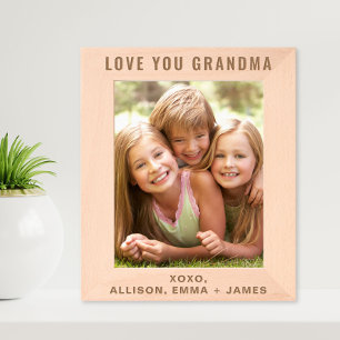 Grandma Love You Photo Etched Frames