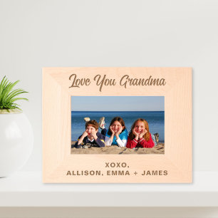 Grandma Love You Photo Etched Frames