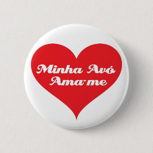 Grandma Loves Me Portugese 6 Cm Round Badge