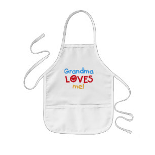 Grandma Loves Me T-shirts and Gifts Kids Apron