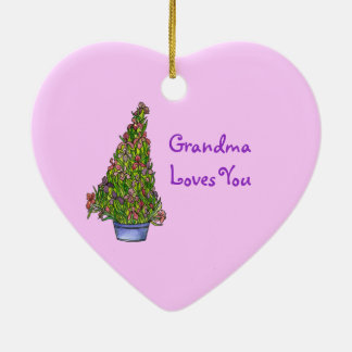 Grandma Loves You Iris Ornament