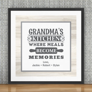 Grandma Meals Become Memories Poster