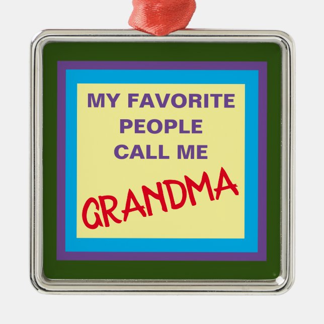 GRANDMA METAL ORNAMENT (Front)