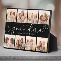 Grandma Modern Heart Script Photo Collage Love