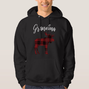 Grandma Moose XMas Matching Family Christmas Pajam Hoodie