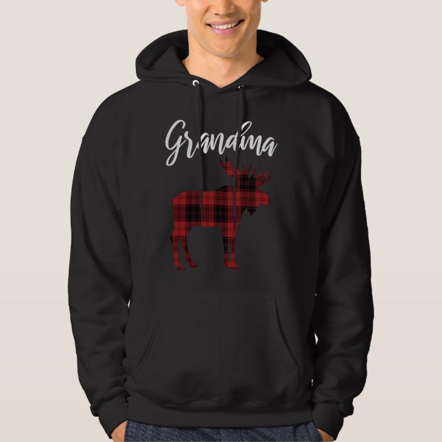 Grandma Moose XMas Matching Family Christmas Pajam Hoodie (Front)