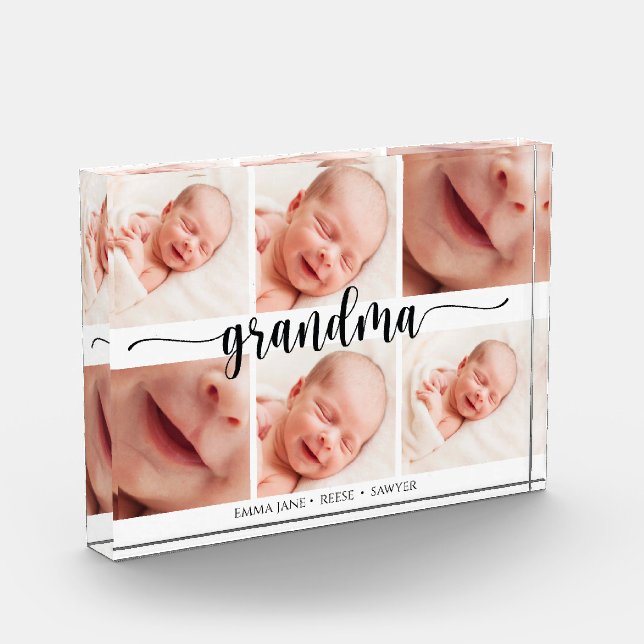 Grandma Mother’s Day Photo Collage Photo Block (Left)