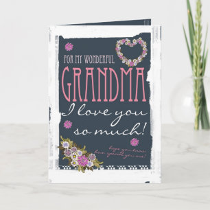 Grandma Mother's day card trendy and modern