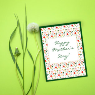 Grandma mother's day Pattern wildflowers Postcard