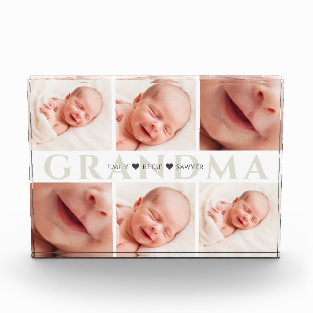 Grandma Mother's Day Photo Block (Front)