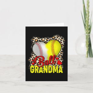 Grandma Mothers Day Softball Grandma Baseball Gran Card