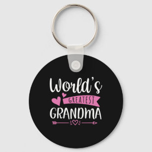 Grandma Mothers Day World's Greatest Grandma Desig Key Ring