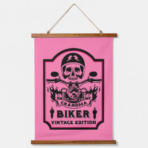 Grandma Motorbike Rider Hanging Tapestry