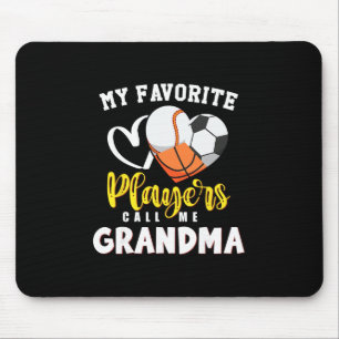 Grandma My Favorite Sell Soccer Sketll Players Cal Mouse Pad