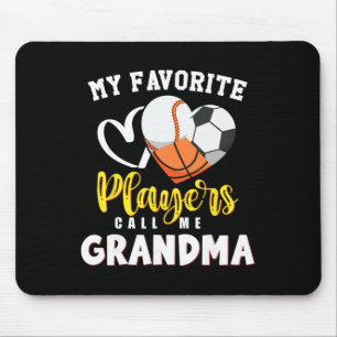 Grandma My Favourite Bysebyll Soccer Bysketbyll Pl Mouse Pad