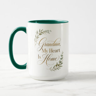 Grandma My Heart Is Home Birthday Mug
