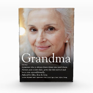 Grandma Nana Modern Fun Definition Photo Block