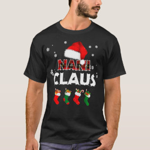 Grandma Nani Claus Santa Hat Funny Christmas Pajam T-Shirt
