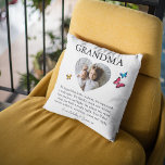 Grandma/Nanny Cute Heart Photo Cushion<br><div class="desc">Let your Grandma/Nanny know how much you love her every morning,  noon and night with this super cute pillow featuring a heart photo,  the sweetest poem,  colorful butterflies and the grandchildren's names.</div>
