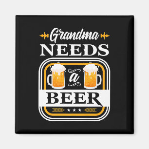 Grandma Needs A Beer Bride And Groom Drinker Beers Magnet