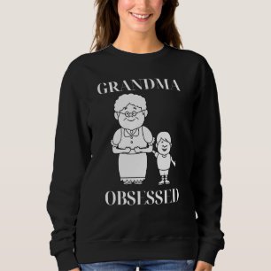 Grandma Obsessed Kids Youth Girls Boys Grandchildr Sweatshirt