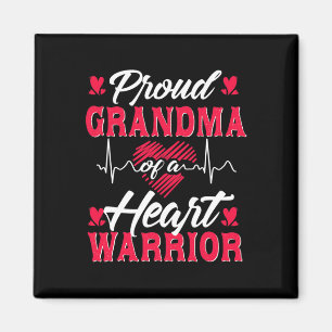 Grandma Of A Heart Warrior Chd Awareness Magnet