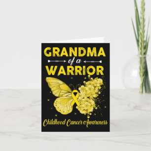 Grandma Of A Warrior Childhood Cancer Awareness Bu Card