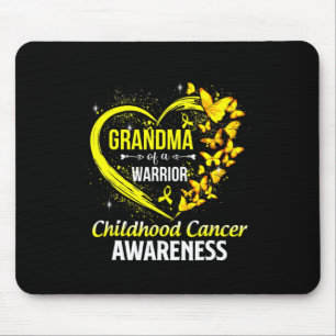 Grandma Of A Warrior Childhood Cancer Awareness Bu Mouse Pad