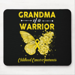 Grandma Of A Warrior Childhood Cancer Awareness Bu Mouse Pad