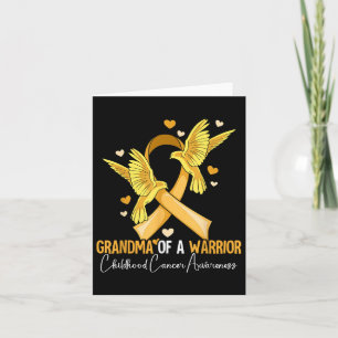 Grandma Of A Warrior Childhood Cancer Awareness Card