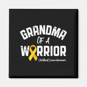 Grandma Of A Warrior Childhood Cancer Awareness Gi Magnet