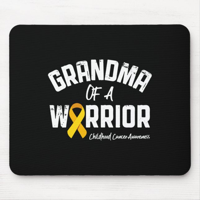 Grandma Of A Warrior Childhood Cancer Awareness Gi Mouse Pad (Front)