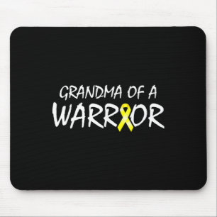 Grandma of a Warrior Childhood Cancer Awareness Ri Mouse Pad