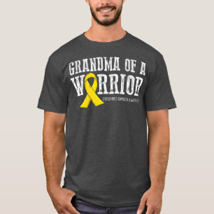 Grandma of a Warrior Childhood Cancer Awareness Sh T-Shirt