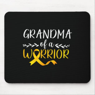 Grandma Of A Warrior Childhood Cancer Awareness Su Mouse Pad