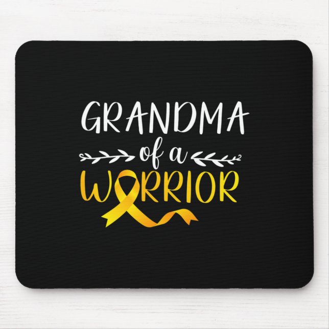 Grandma Of A Warrior Childhood Cancer Awareness Su Mouse Pad (Front)