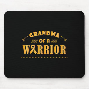 Grandma of a Warrior Childhood Cancer Ribbon Aware Mouse Pad