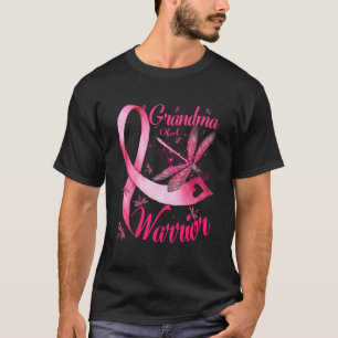 Grandma Of A Warrior Dragonfly Breast Cancer T-Shirt
