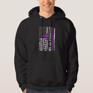 GrandMa of a Warrior Epilepsy Purple Ribbon Suppor Hoodie