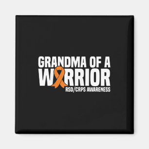 Grandma Of A Warrior Orange Ribbon Rsdcrps Awarene Magnet