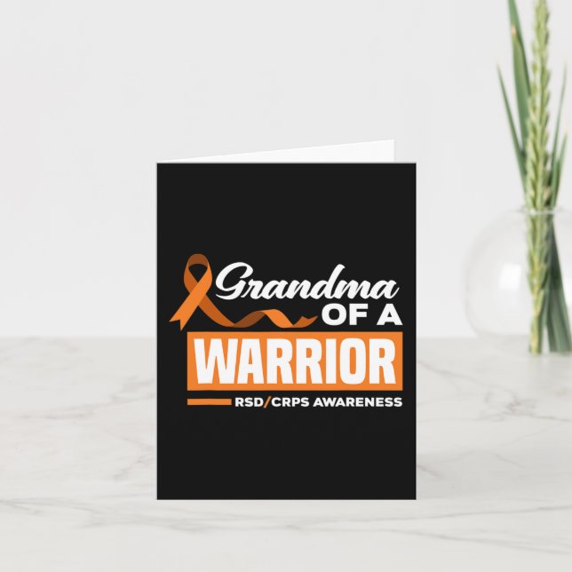 Grandma Of A Warrior Support Supporter RSD CRPS Aw Card (Front)