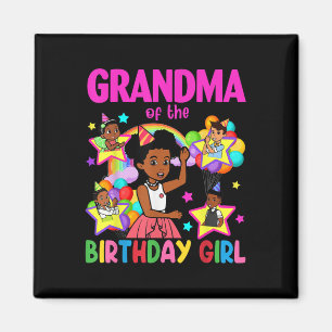 Grandma Of Birthday Girl Gracie Birthday Dolls Gir Magnet