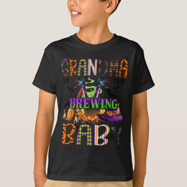 Grandma Of Brewing Baby Halloween One Soky Grandma T-Shirt (Front)