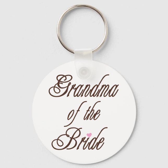 Grandma of Bride Classy Browns Key Ring (Front)