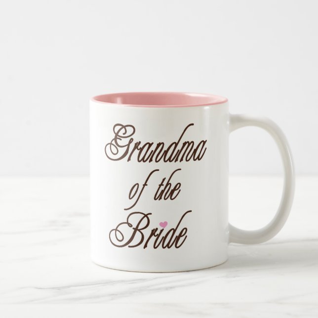 Grandma of Bride Classy Browns Two-Tone Coffee Mug (Right)