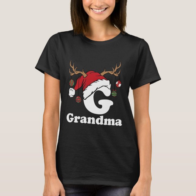 Grandma Of Family Christmas 2024 Matching Santa El T-Shirt (Front)
