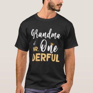 Grandma Of Mr Onederful 1st Birthday Party Costume T-Shirt