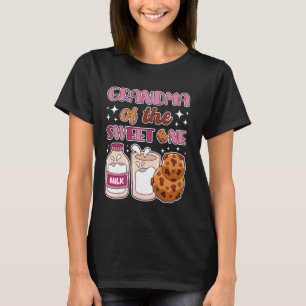 Grandma of Sweet One Cookies and Milk 1st Birthday T-Shirt