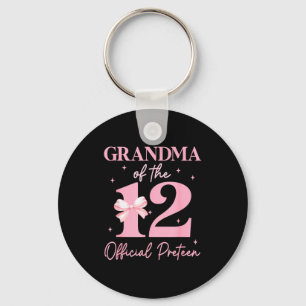 Grandma Of The 12 Official Pre-teen Birthday Girl Key Ring