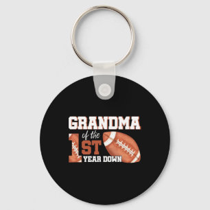 Grandma Of The 1 Year Old Birthday Football 1st Ye Key Ring